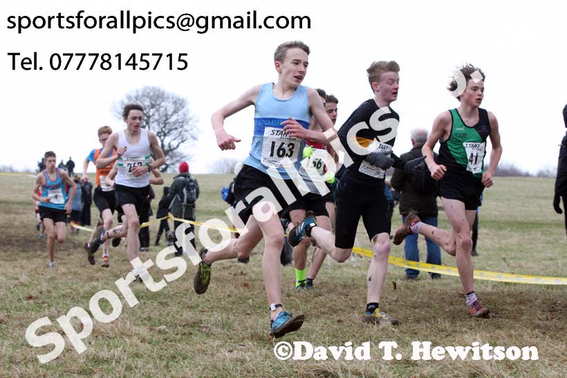 Boys under-15s, 2018 Northern Cross Country Champs., Harewood House, Leeds. Photo: David T. Hewitson/Sports for All Pics
